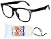 Kd210-VP Kids infant baby toddlers 0~3 year old 80s retro Glasses hipster Sunglasses (black/clear)