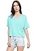 TheMogan Women's Slouchy Short Sleeve Loose Fit Crop Top Casual Fashion T-shirts