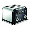 Morphy Richards Accents 44733 4 Slice Toaster, Black