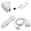 Car Charger + AC Charger+ Retractable USB Data Cable + AV Cable for Apple iPOd Classic/ iPod Touch 1st Generation/ iPod Nano 3rd Generation/ iPod Video/ iPod Photo/ iPhone 1st Generation/ iPhone 3G/ iPod Nano 4th Generation/ iPod Touch 2nd Generation