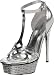 bebe Women's Francis Platform Sandal,Silver,6 M US