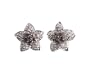 10k White Gold Diamond Star Earrings