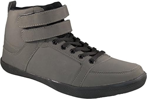 CoXist Mens High-Top Double Velcro Strap Sneaker grey 9