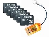 BoBoTECHNIC Bundle: SanDisk 4GB Class 4 MicroSDHC Flash Memory Card (SDSDQ-4096, Bulk, 6-Pack) & BoBoTECHNIC MicroSDHC USB 2.0 Card Reader/Writer