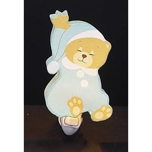 Children's Designed Blue Sleeping Bear Room Night Light Children's Designed Blue Sleeping Bear Room Night Light