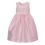Toddler Girls' Perfectly Dressed Shantung Gingham Easter Dress - Pink