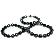 HinsonGayle 7-9mm Oval Black Pearl Necklace