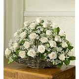 Rose Fireside Basket - White Fireside Basket