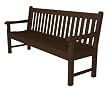72" Recycled Earth-Friendly Nantucket Outdoor Patio Bench - Chocolate Brown