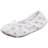 Isotoner Women's Embroidered Terry Ballerina