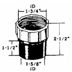 United States Hdwe. P-081C Strainer Swivel Adapter