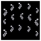 Joby Jewels on White Design Nail Sticker- JB-06
