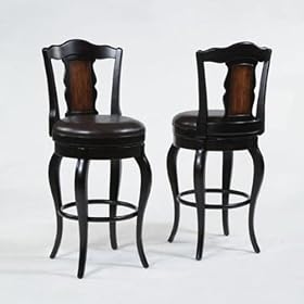 Mstrpc Antq Barstools set Of 2 47.5hx19.5w Black mahogany by Home Decorators Collection