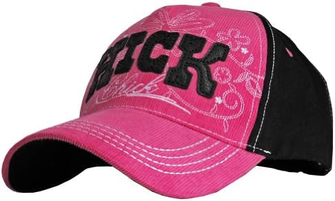 Hick Chik Corduroy Embroidered Hat Pink