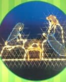 30" Lighted Nativity Christmas Window Silhouette Decoration