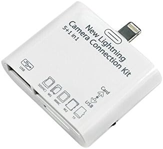 DealPark 2pcs/Lot 5+1 in 1 New Lightning Adapter Camera Connection Kits Card Reader USB TF SD Adapter for iPad 4 ipad Mini Air work great with iOS7