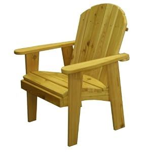 Eureka Wood Works Western Red Cedar Garden Chair 36hx29wx27d, Extreme Weather Resistant