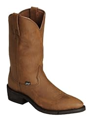 Justin Mens Ranch And Road Cowboy Work Boot Distressed 9.5 EE US