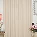 Beige Wide Width Antique Brass Grommet Top Thermal Insulated Blackout Curtain 100 Inch Wide by 84 Inch Long Panel