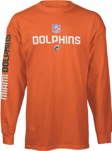 Miami Dolphins Orange Youth Wingman Sideline Long Sleeve T-Shirt