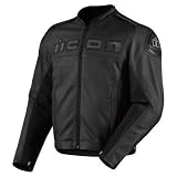 ICON Lederjacke ACCELERANT PERFORATED Schwarz Motorradjacke