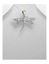 Dragonfly Pendant Necklace In 92.5 Sterling Silver