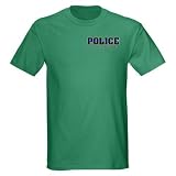 Thin Blue Line Black T-Shirt Police Dark T-Shirt by CafePress