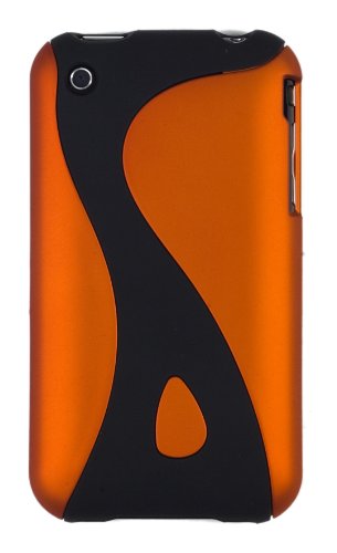 Rubberized Slider Swirl Case for Apple iPhone 3G / 3GS - Orange