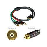 Buy Cables To Go 40335 SonicWave RCA Type Component Video to HD15 Breakout Cable (50...
