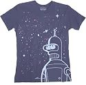 Futurama Bender Space Juniors T-Shirt
