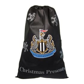 Newcastle FC Football Club Father Christmas Santa Claus Present sack 2012