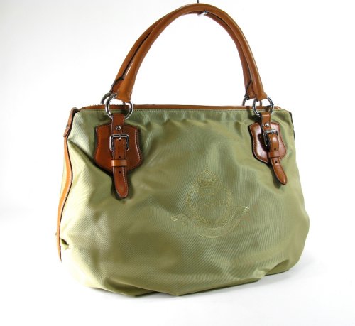 LAUREN Ralph Lauren Weymouth Crested Tote (Artichoke/Lauren Tan)