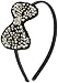 Collection XIIX Women's Bow Headband With Rhinestones,Black,One Size