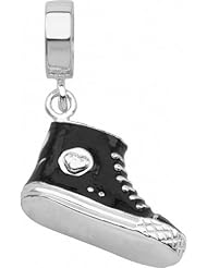 Persona Sterling Silver HighTops Charm fits Pandora, Troll & Chamilia European Charm Bracelets