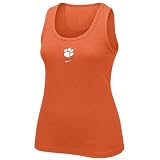 Nike Clemson Tigers Ladies Orange Waffle Tank Top