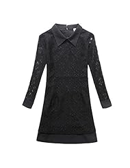 Plus Size A-line Lace Long Sleeves Sheath Floral Print Mini Dress 