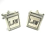 Silver Law Book Cufflinks
