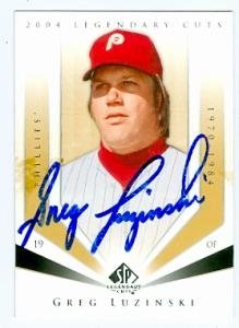 Greg Luzinski Autographed/Hand Signed Baseball Card (Philadelphia Phillies) 2004 Upper Deck Legendar