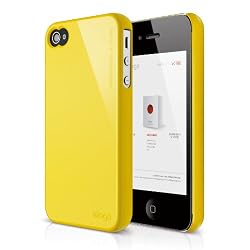 elago S4 Slim Fit 2 Case for iPhone 4/4S - Sport Yellow + HD Professional Extreme Clear film