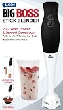 Big Boss 200 Watt Power 2-Speed Operation immersion Hand-Stick Blender/mixer with a Mix/Measuring Cup