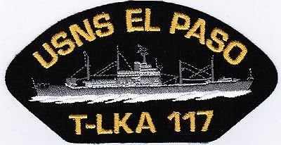 US Navy Cap Patch USNS El Paso T-LKA 117 USS Sailor VET POW Biker Patch USS-0013