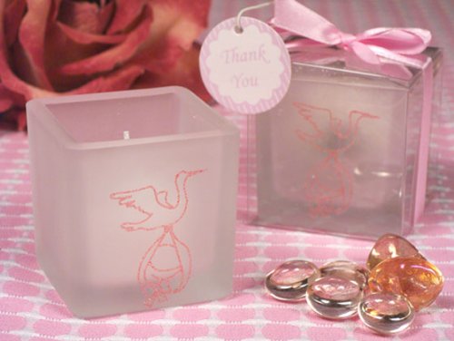 Get Gifts – Baby Keepsake: Special Delivery Stork gift box candle (Set of 6)