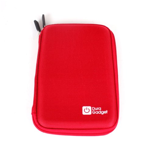 Housse étui rouge de transport avec fermeture éclair pour tablettes PC Memup SlidePad 704R, 704C, 708C, NG 708 - par DURAGADGET