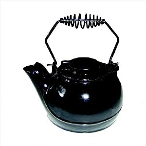 Black Porcelain Cast Iron 3 Quart Kettle by