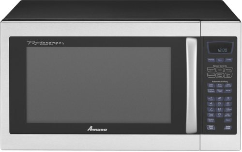 Amana AMC6158BAS 1.5 Cu. Ft. Countertop Convection Microwave with 1000 Watts of Power and Sensor-Controlled Popcorn Pad: Stainless Steel
