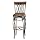 Hillsdale Montello 32-Inch Swivel Bar Stool, Old Steel Finish with Faux Brown Leather