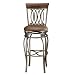 Hillsdale Montello 28-Inch Swivel Counter Stool, Old Steel Finish with Faux Brown Leather