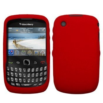 blackberry curve 9300 case : Red Silicone Case / Skin / Cover for RIM 