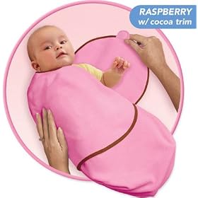 SwaddleMe Adjustable Infant Wrap Bamboo Fiber Silky Soft Blanket -Small/Medium Raspberry