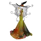 Butterfly Fairy Jewelry Stand Earrings Holder Green Floral Print
